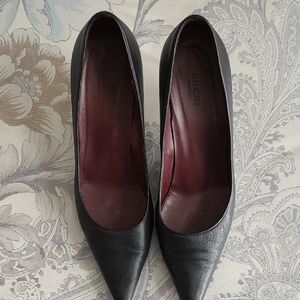 Gucci Black Leather Heels